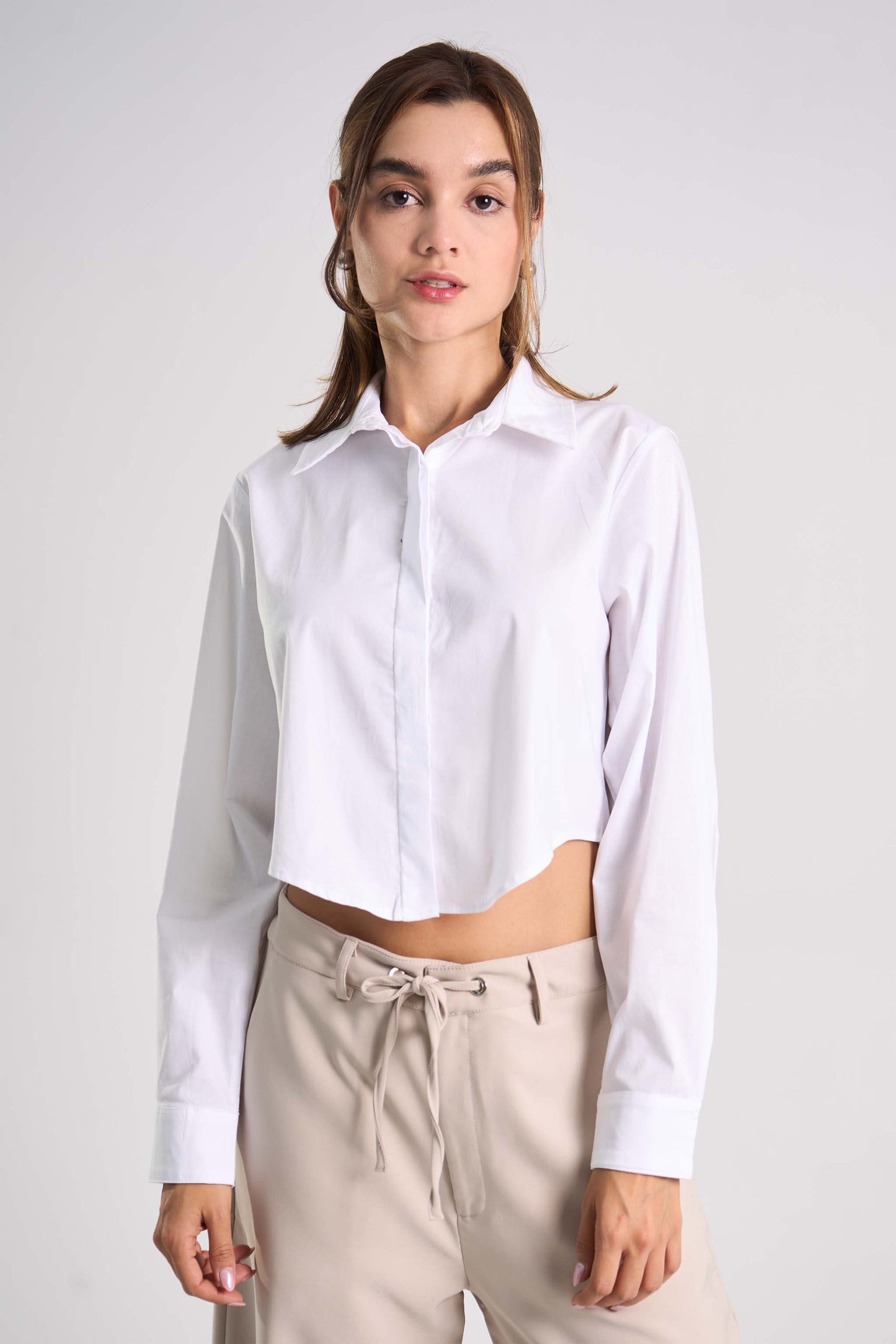 CAMISA CROPPED POPELINA VIBEKE