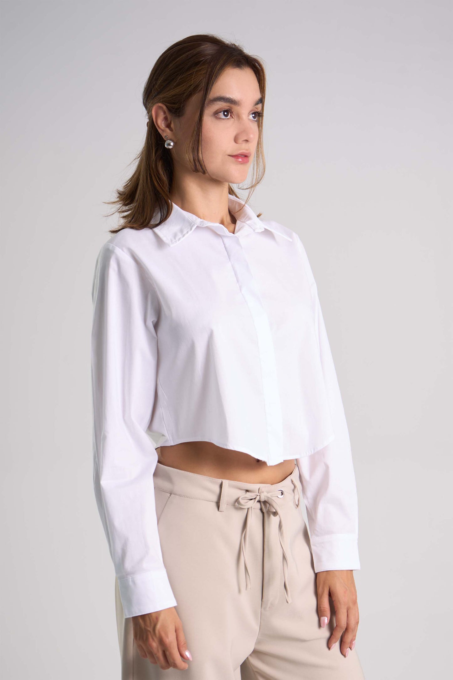 CAMISA CROPPED POPELINA VIBEKE