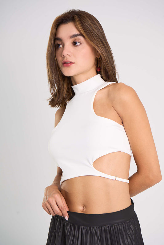 CROP TOP CUELLO ALTO KAROLA