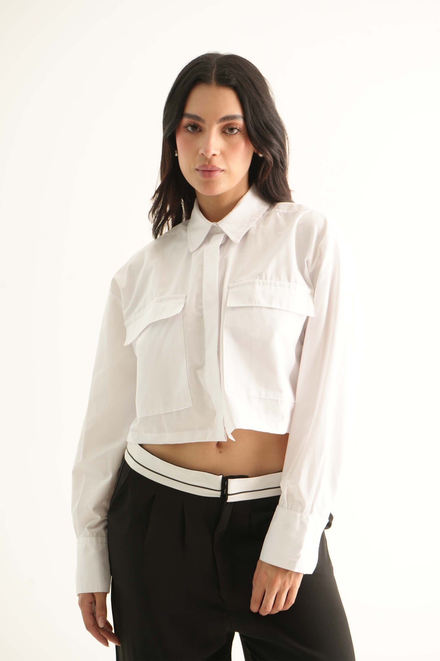 CAMISA CROPPED BOLSILLOS AUSTEN ONE