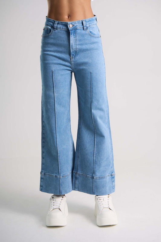 JEANS WIDE LEG CROP CELTIC