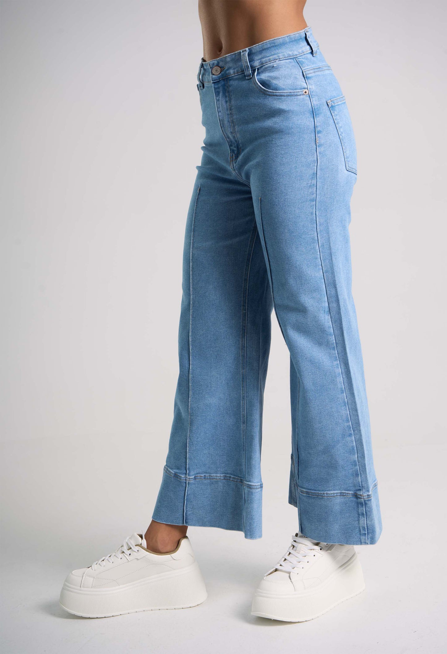 JEANS WIDE LEG CROP CELTIC