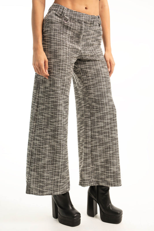 BH PANTALON WIDE LEG TWEED 6848